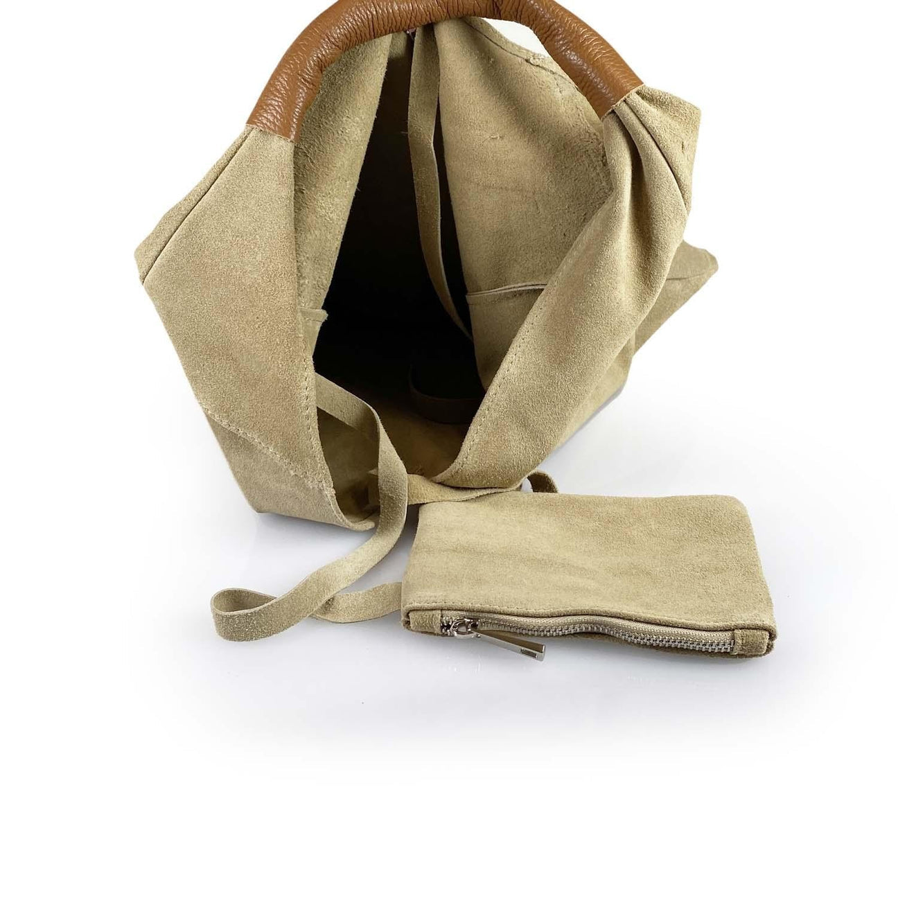 Borsa a sacco in vera pelle